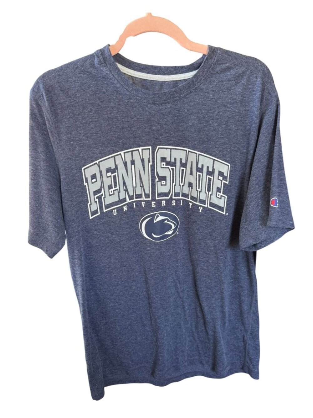 Champion Penn State University Nittany Lions T-Shirt Short Sleeve Navy Mens M